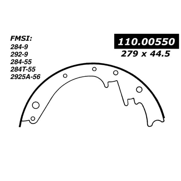 Centric Parts Centric Brake Shoes, 111.00550 111.00550 - main